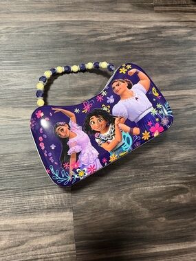 Disney Purple Encanto Tin Scoop Handbag with Beaded Handle